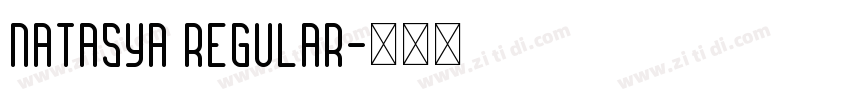 Natasya Regular字体转换
